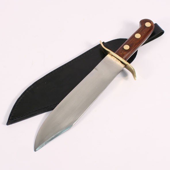 Bowie knife with leather Sheath